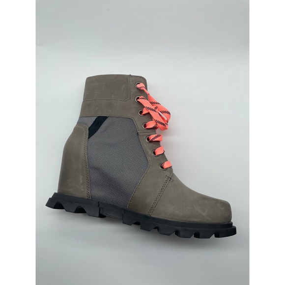 NWT Sorel Joan of Arctic Waterproof Wedge III Lexie Bootie Quarry Sz 10 Grey - Picture 4 of 13